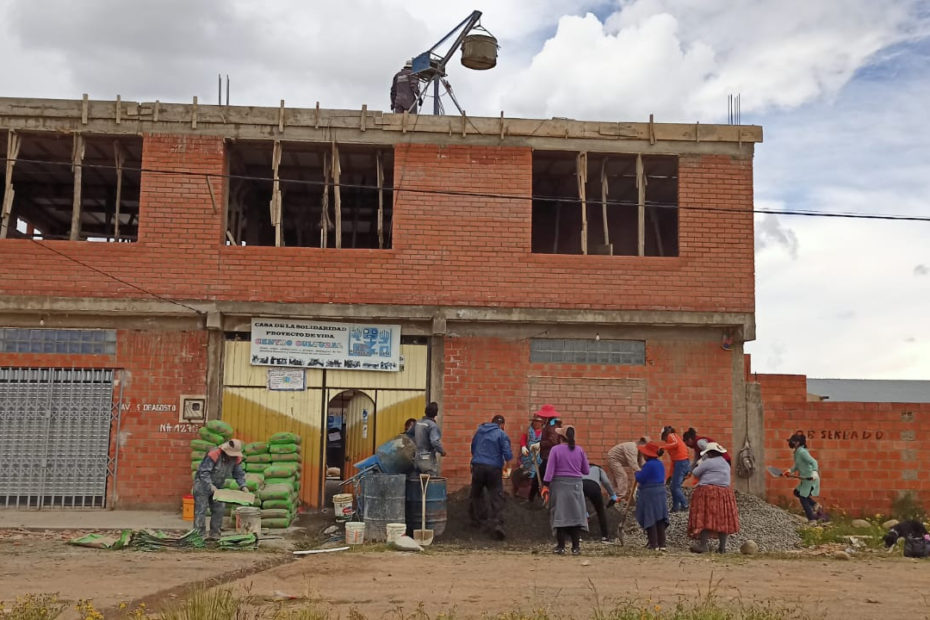 travaux de la casa de la solidaridad - Bolivie 2022